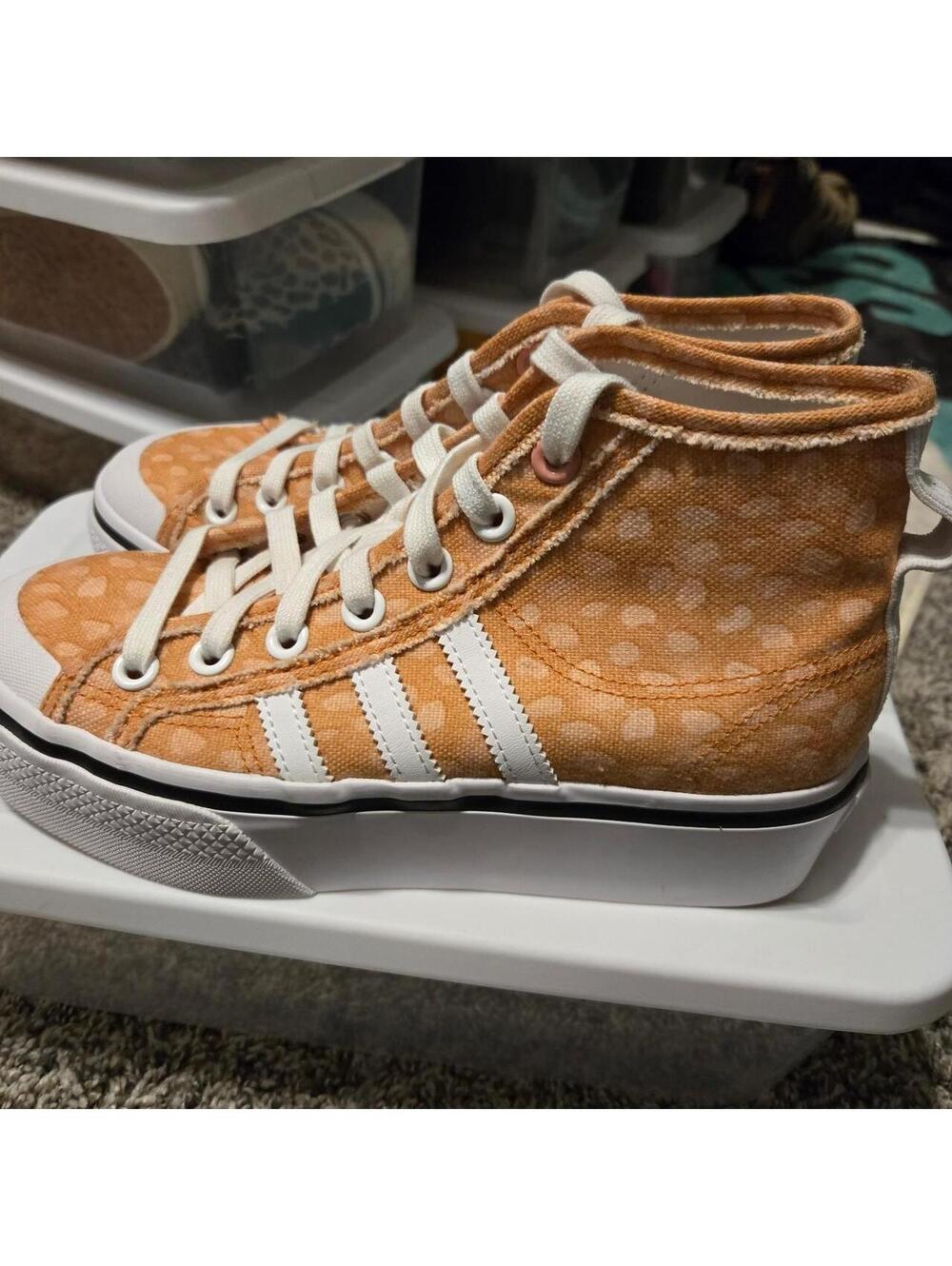 Adidas Women's Tan and Cream Trainer